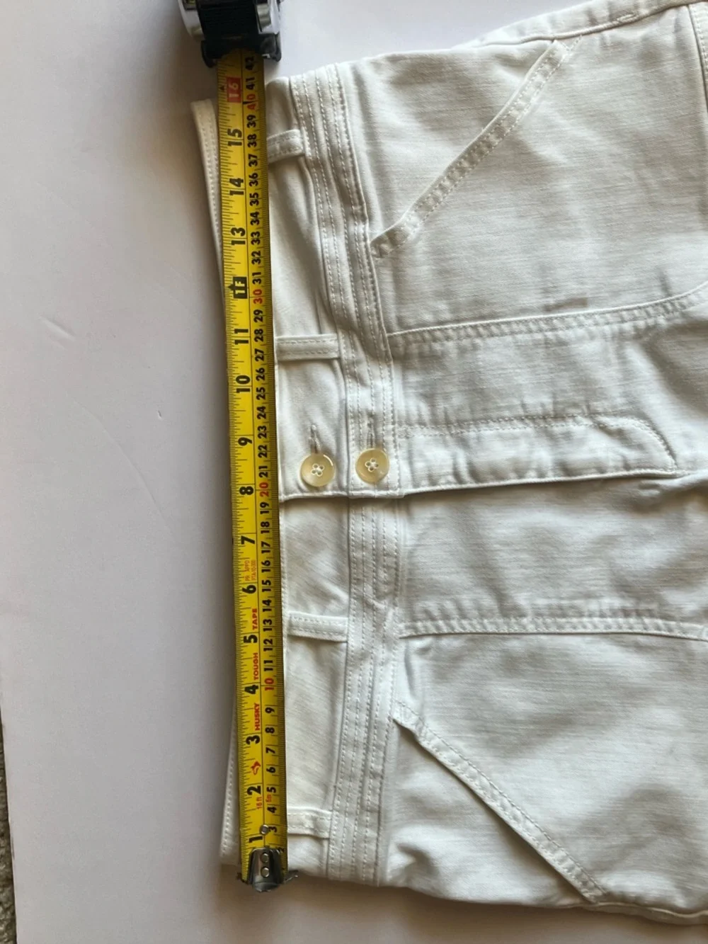 Anthropologie White High-Rise Denim Shorts - Picture 8 of 14